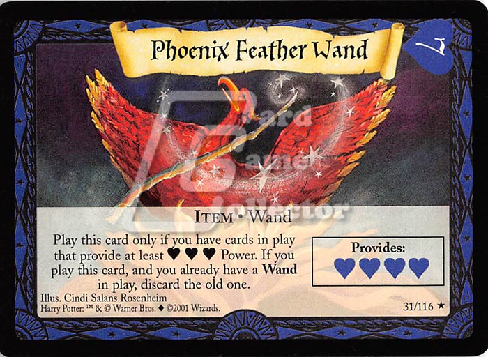 Phoenix Feather Wand Base Harry Potter TCG
