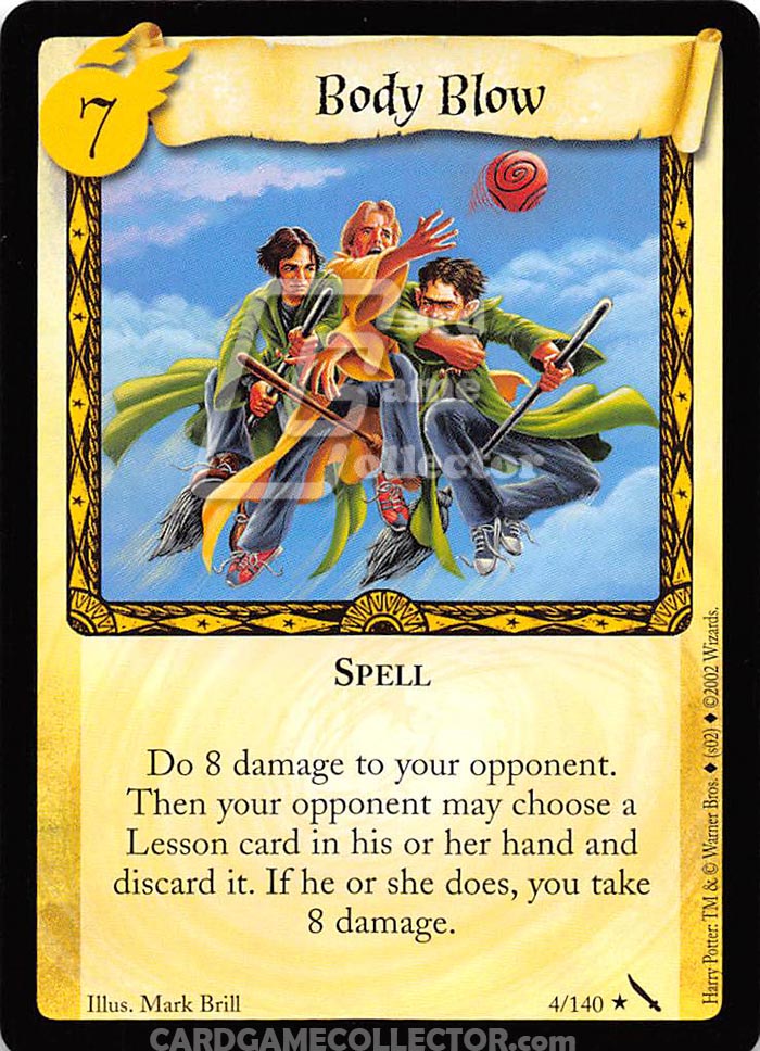 Body Blow CoS Harry Potter TCG