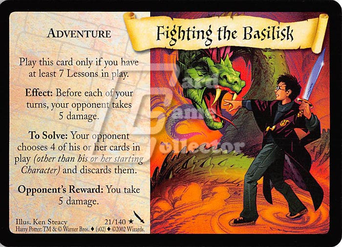Fighting the Basilisk CoS Harry Potter TCG