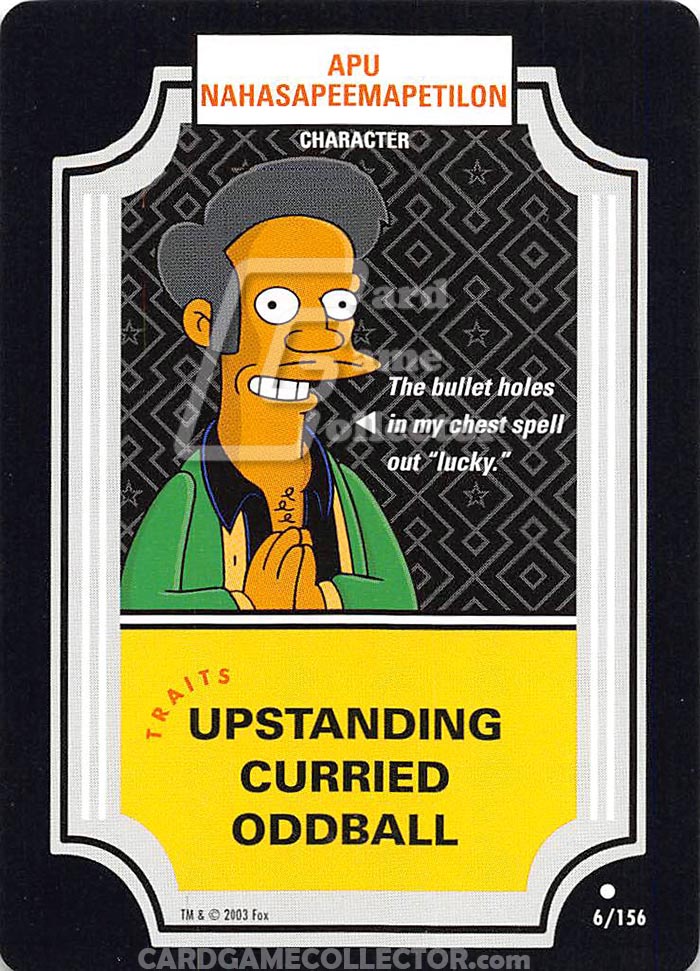 Apu Nahasapeemapetilon : The Simpsons TCG