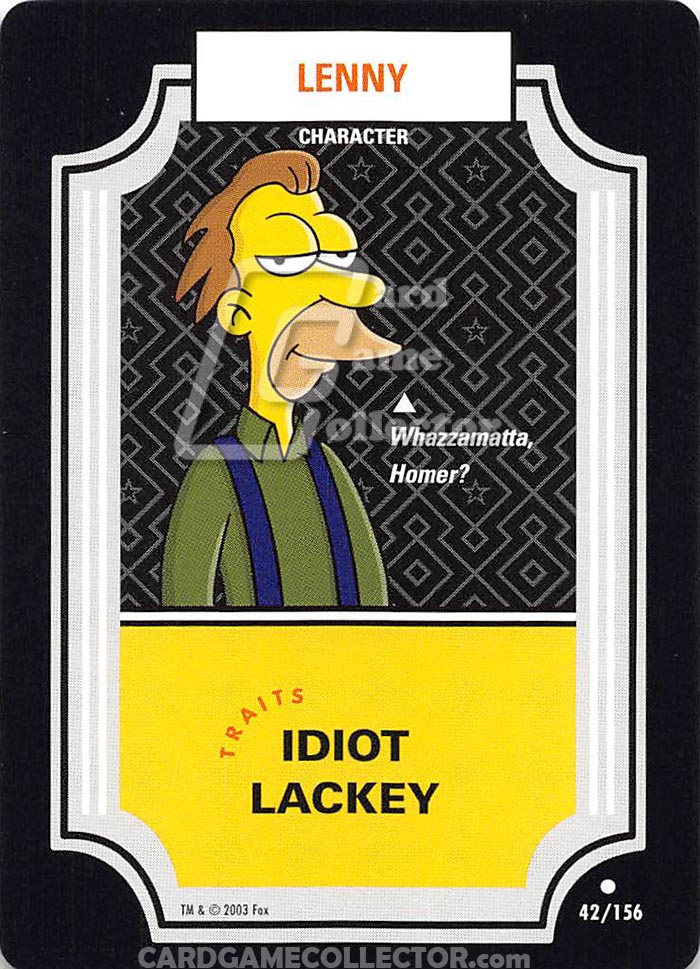 Lenny The Simpsons Trading Card Game
