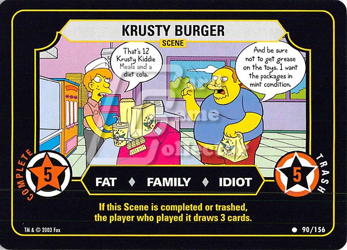 Krustyburger The Simpsons Trading Card Game