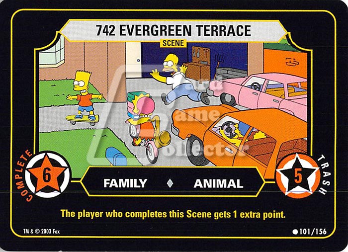 742 Evergreen Terrace The Simpsons Trading Card Game