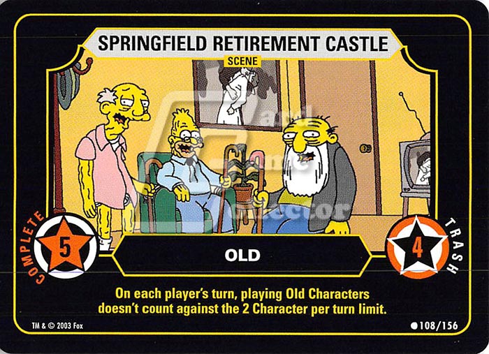Springfield Retirement Castle The Simpsons Trading Card Game